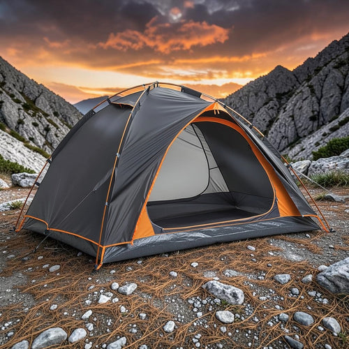Kfxmw Double Layer Camping Tent - Professional Weatherproof & Windproof Tent for Hiking & Backpacking - Durable Aluminum Poles - All-Season Shelter
