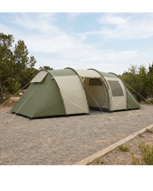 Kfxmw Four Person Vis a Vis Tent Olive Sand - Lifestyle view