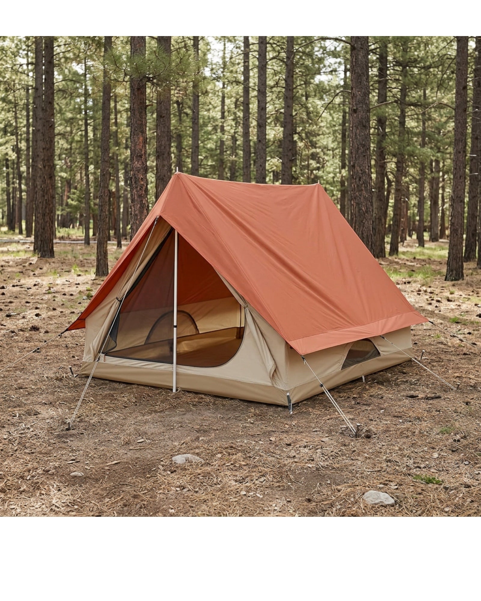 Kfxmw Two Person A Frame Tent Terracotta - Lifestyle view